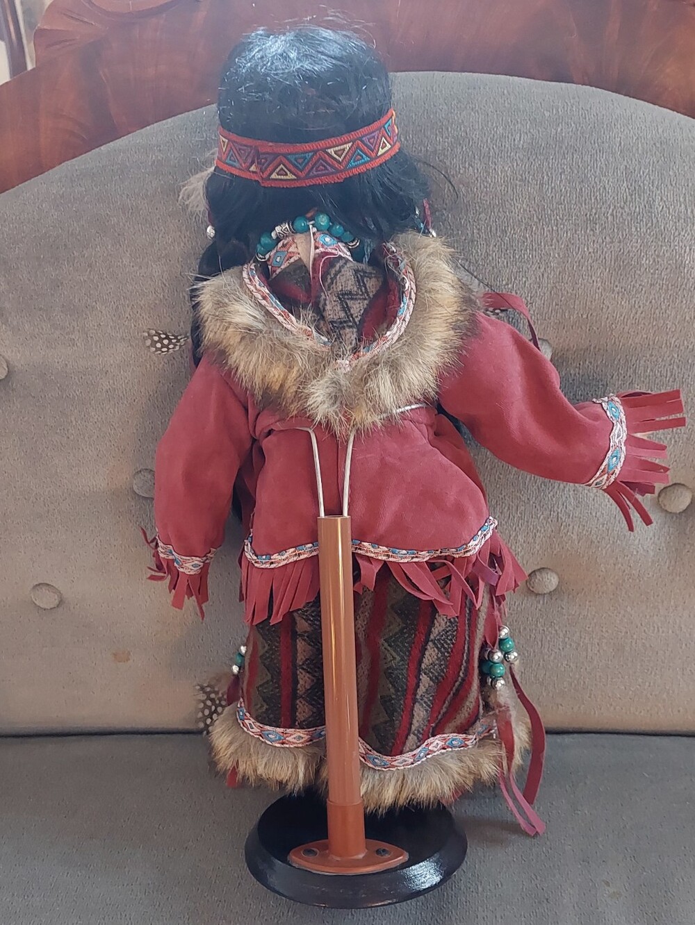 Cathay Collection Porcelain 15" Native American Indian Doll Limited Edition 5 - Picture 5 of 11